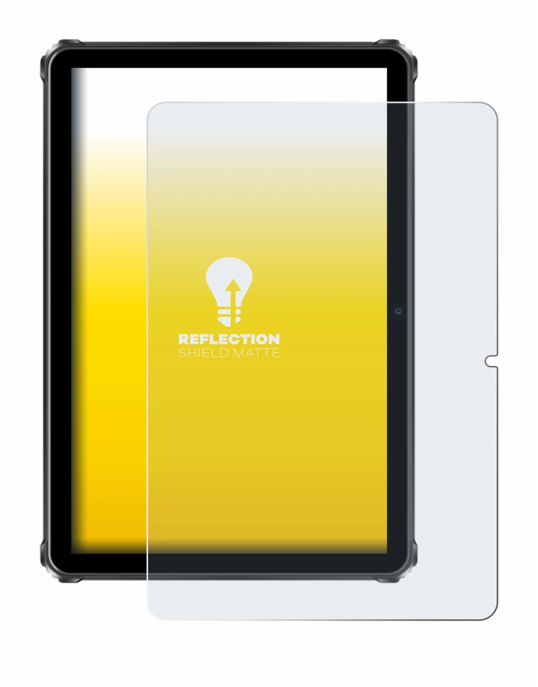 Immagine del dispositivo Oukitel RT9 con un'ampia varietà di protezioni per lo schermo.