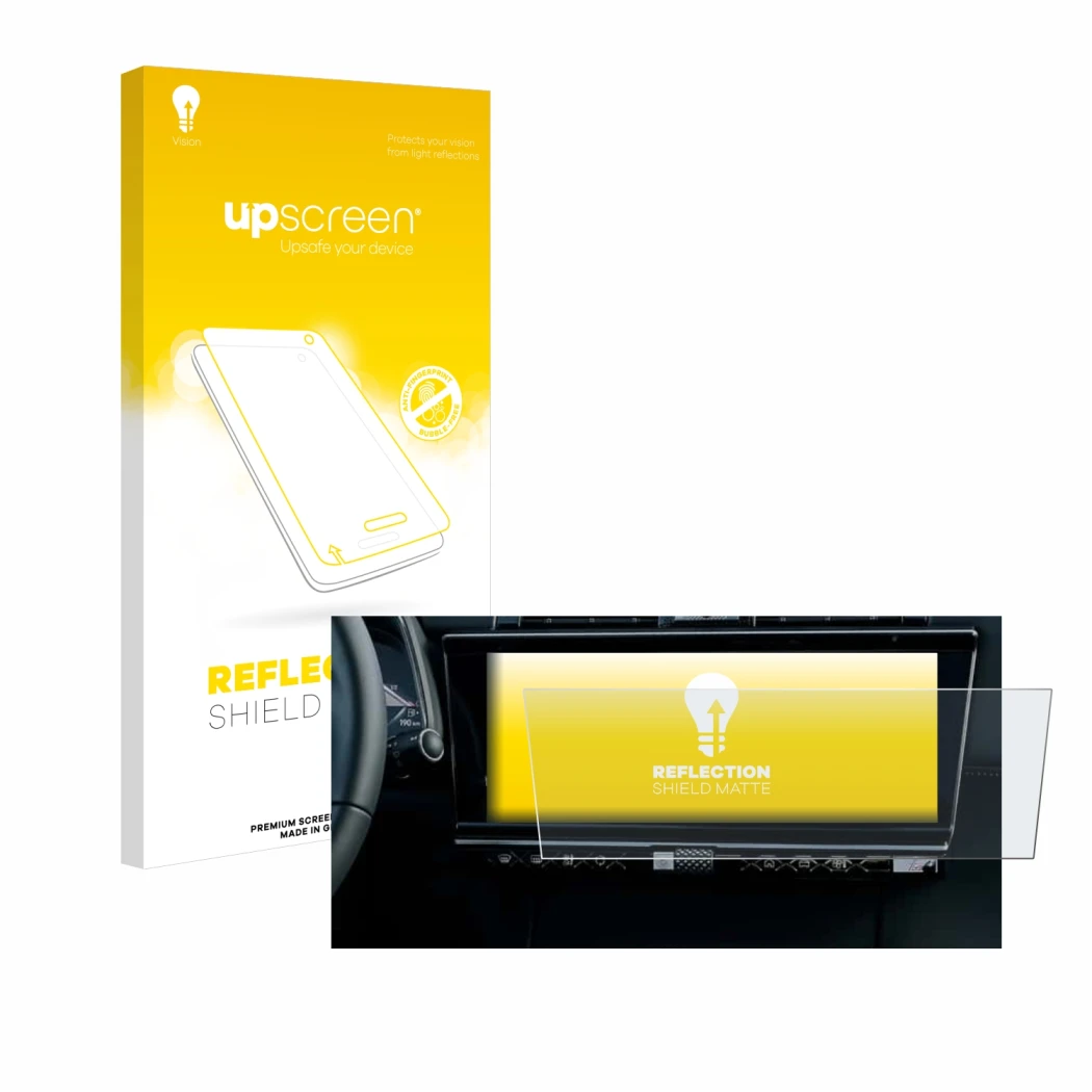 Parte frontale di una confezione del prodotto con il logo del marchio upscreen. Accanto è raffigurato il dispositivo DS 7 Face