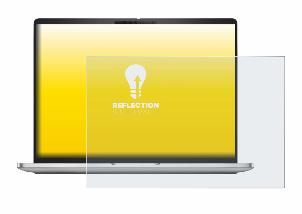 Immagine del dispositivo Dell Pro 16 Plus PB16250 con un'ampia varietà di protezioni per lo schermo.