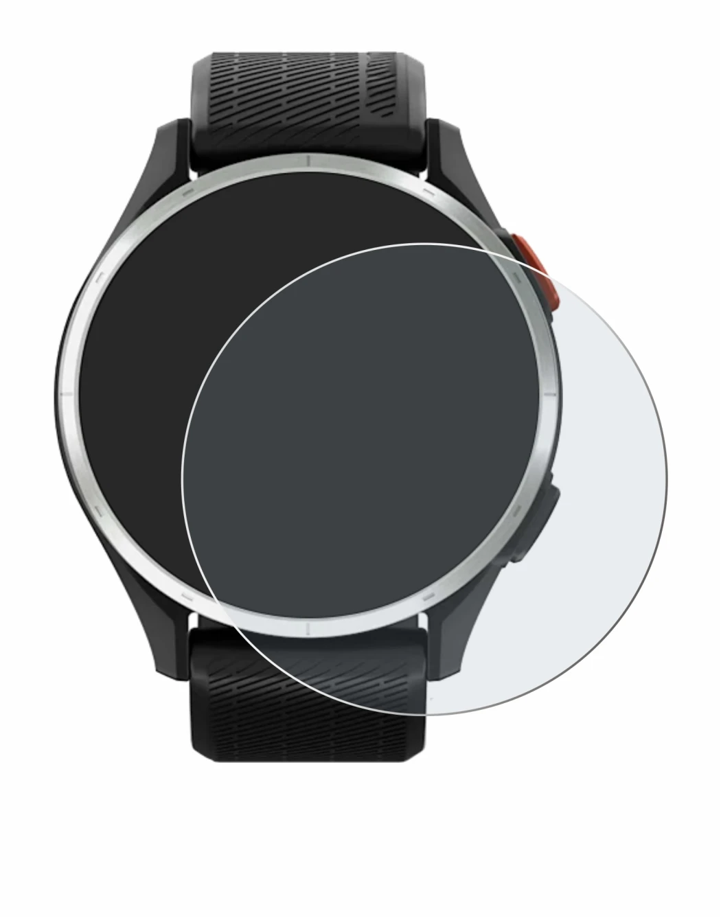 Immagine del dispositivo Garmin Approach S44 con un'ampia varietà di protezioni per lo schermo.