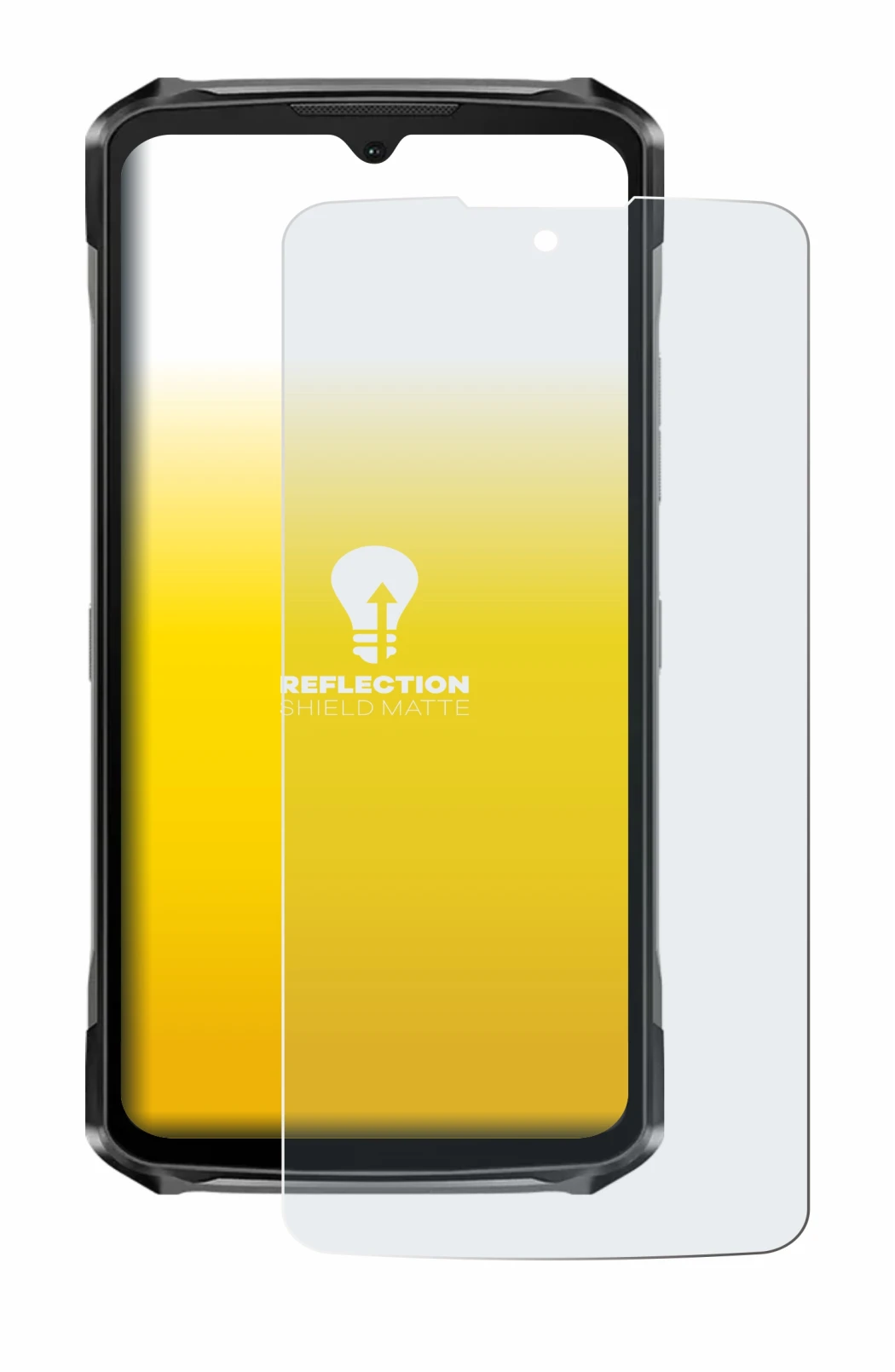 Immagine del dispositivo Doogee S119 con un'ampia varietà di protezioni per lo schermo.