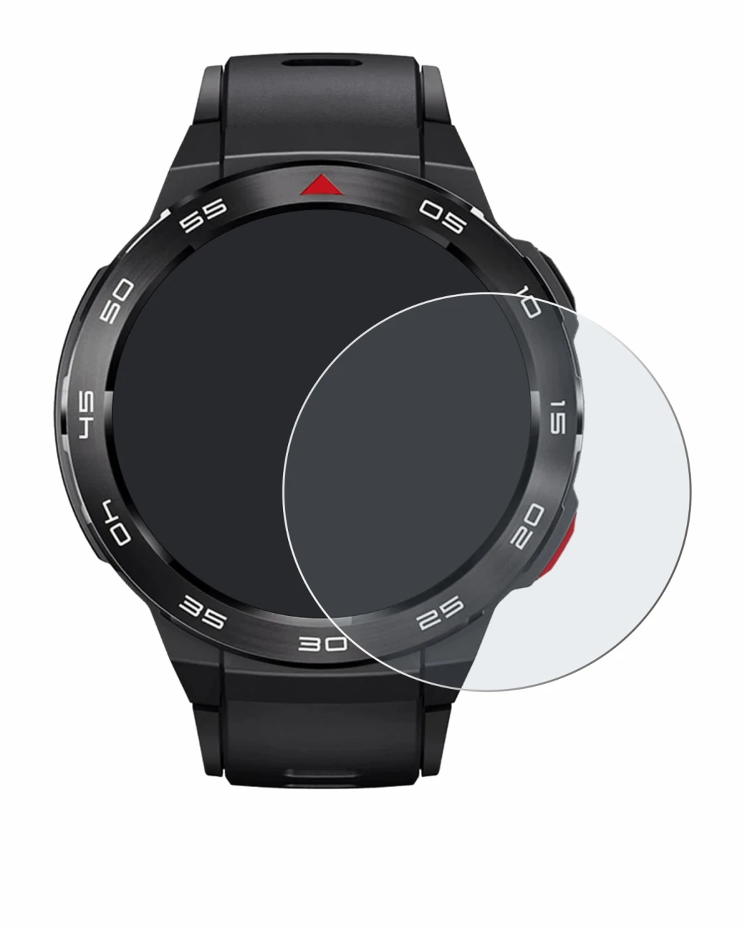 Immagine del dispositivo Xiaomi Mibro GS Pro con un'ampia varietà di protezioni per lo schermo.