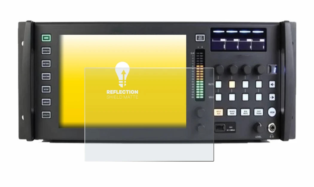 Immagine del dispositivo Behringer Wing Rack con un'ampia varietà di protezioni per lo schermo.