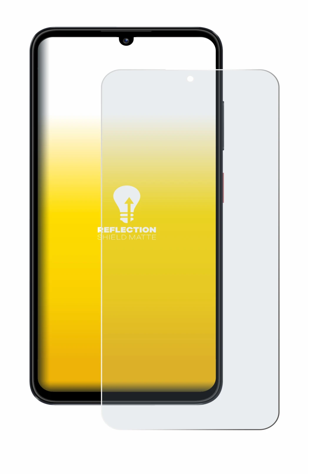 Immagine del dispositivo ZTE Blade A55 con un'ampia varietà di protezioni per lo schermo.