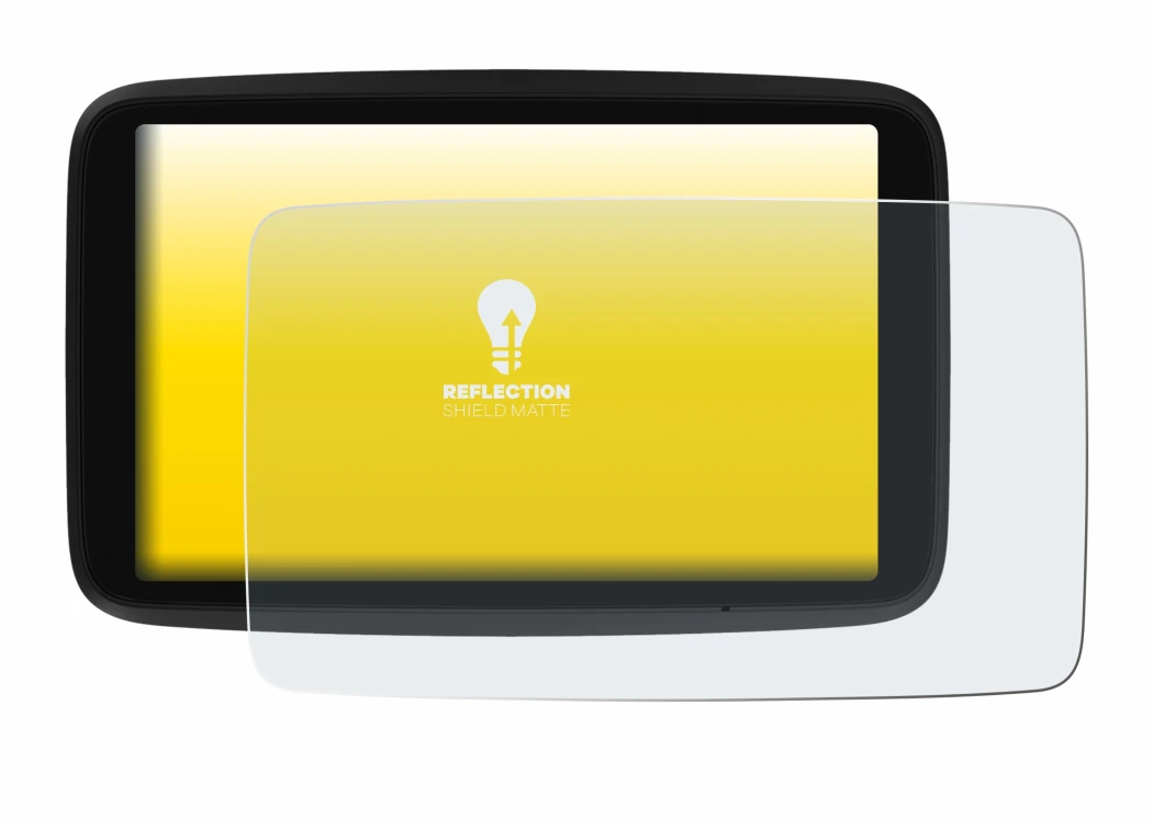 Immagine del dispositivo TomTom Go Navigator 6 (2a generazione) con un'ampia varietà di protezioni per lo schermo.