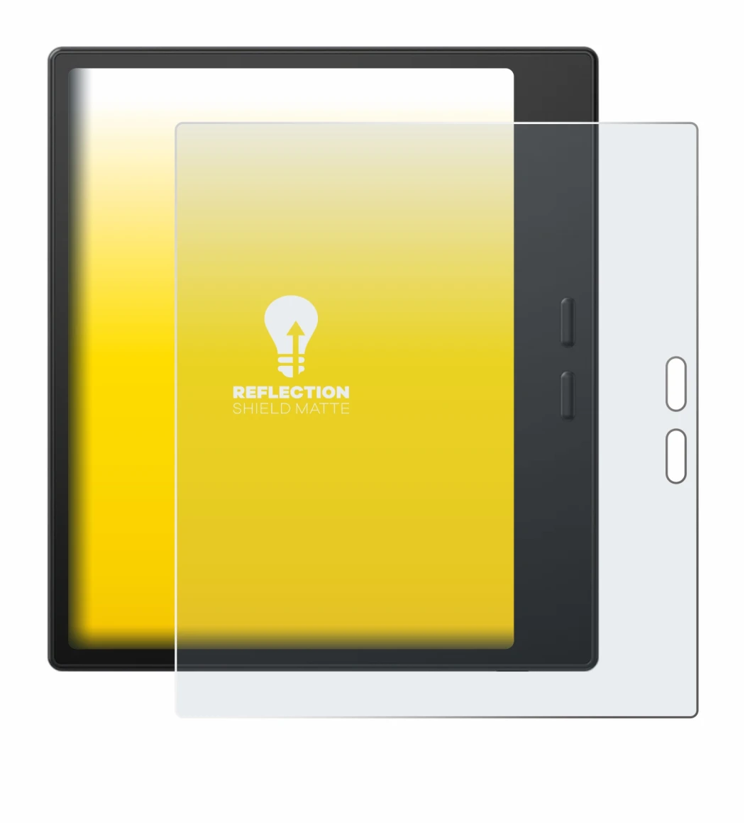Immagine del dispositivo Boox Go 7 con un'ampia varietà di protezioni per lo schermo.