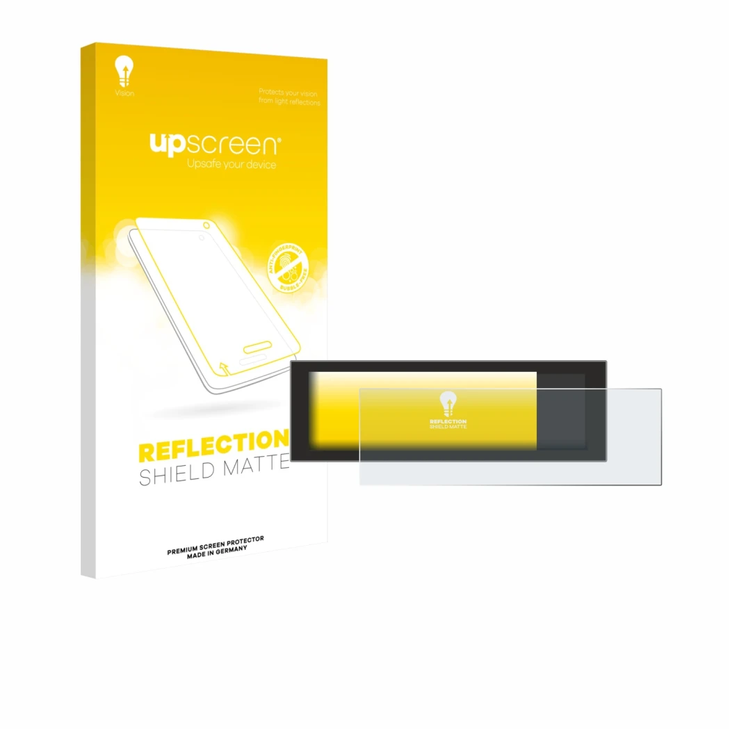 Parte frontale di una confezione del prodotto con il logo del marchio upscreen. Accanto è raffigurato il dispositivo EcoFlow D