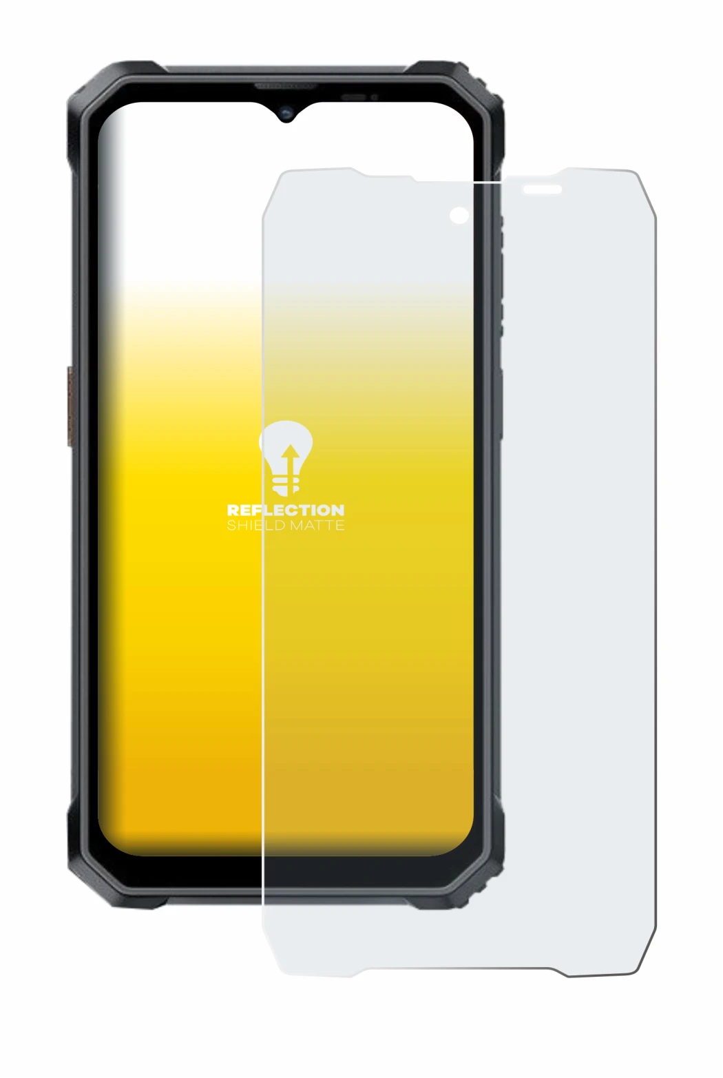 Immagine del dispositivo Blackview BL7000 con un'ampia varietà di protezioni per lo schermo.