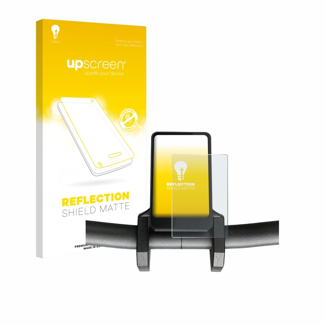 Parte frontale di una confezione del prodotto con il logo del marchio upscreen. Accanto è raffigurato il dispositivo Joyor T6 