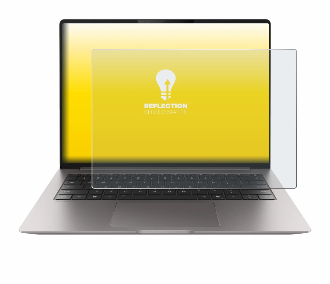 Immagine del dispositivo Honor MagicBook Pro 14 con un'ampia varietà di protezioni per lo schermo.