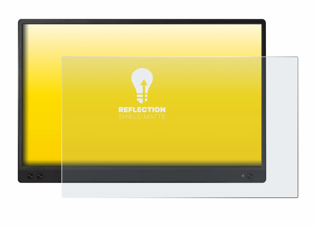 Immagine del dispositivo ASUS ZenScreen MB166C con un'ampia varietà di protezioni per lo schermo.