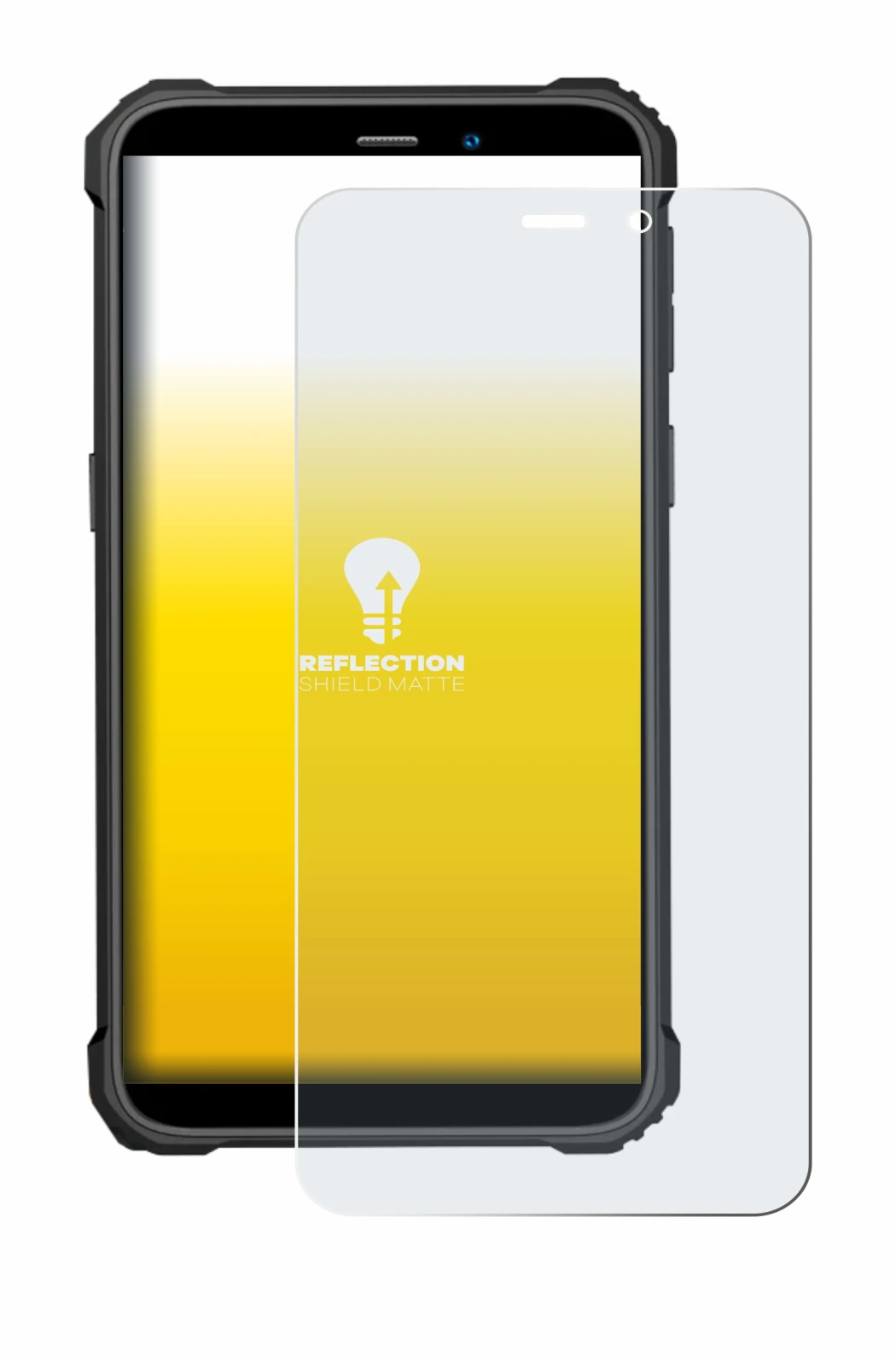 Immagine del dispositivo Oukitel WP32 Pro con un'ampia varietà di protezioni per lo schermo.