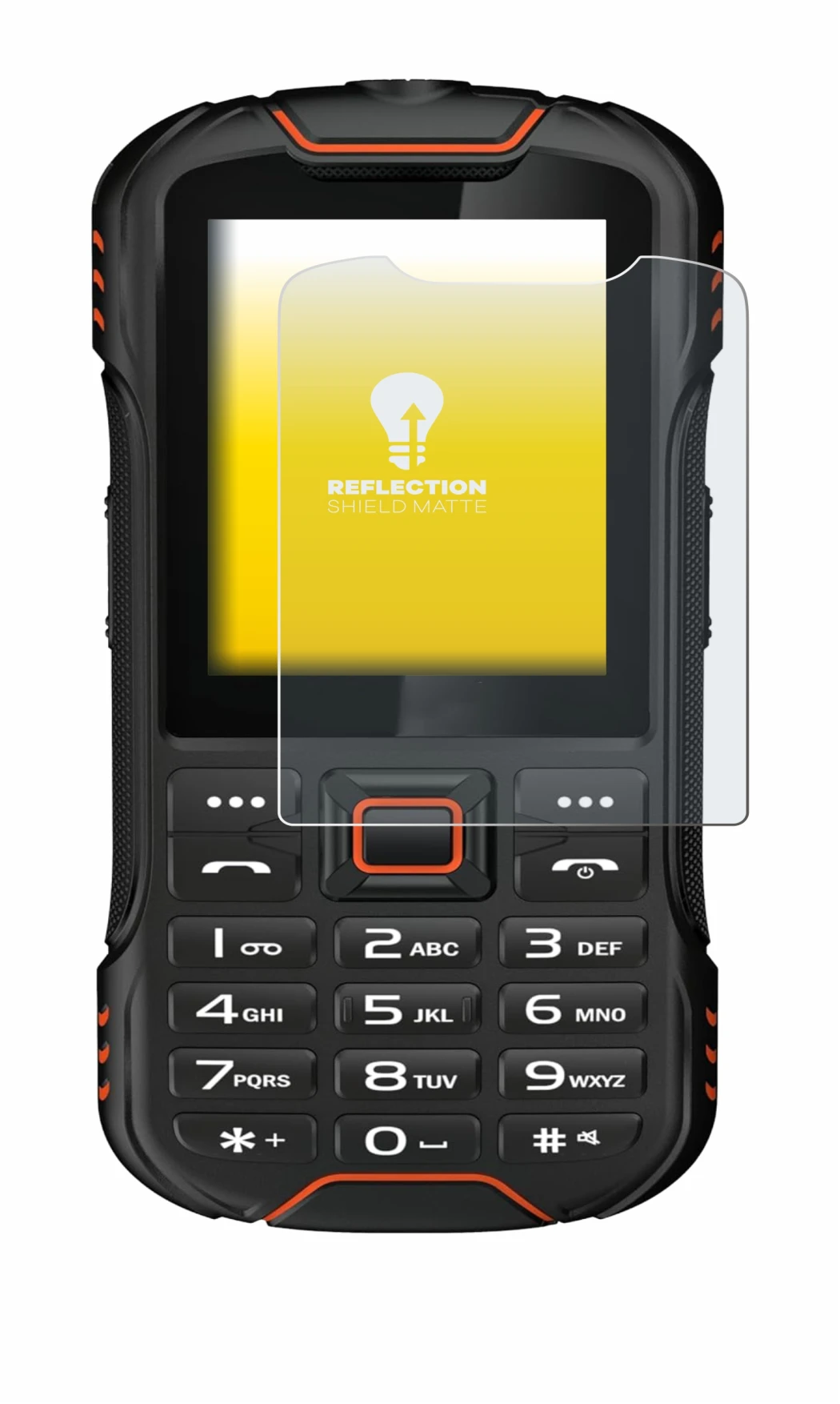 Immagine del dispositivo Gigaset GLX8 con un'ampia varietà di protezioni per lo schermo.