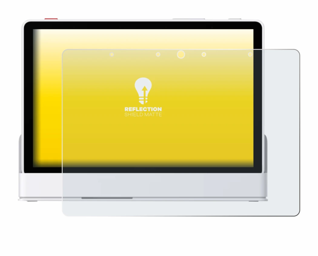 Immagine del dispositivo eufy Smart Display E10 con un'ampia varietà di protezioni per lo schermo.