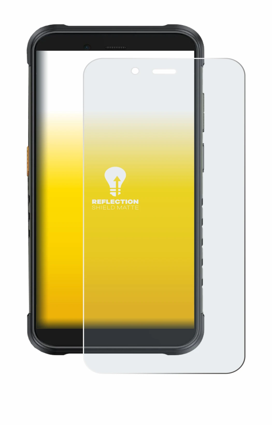 Immagine del dispositivo Ulefone RugKing con un'ampia varietà di protezioni per lo schermo.