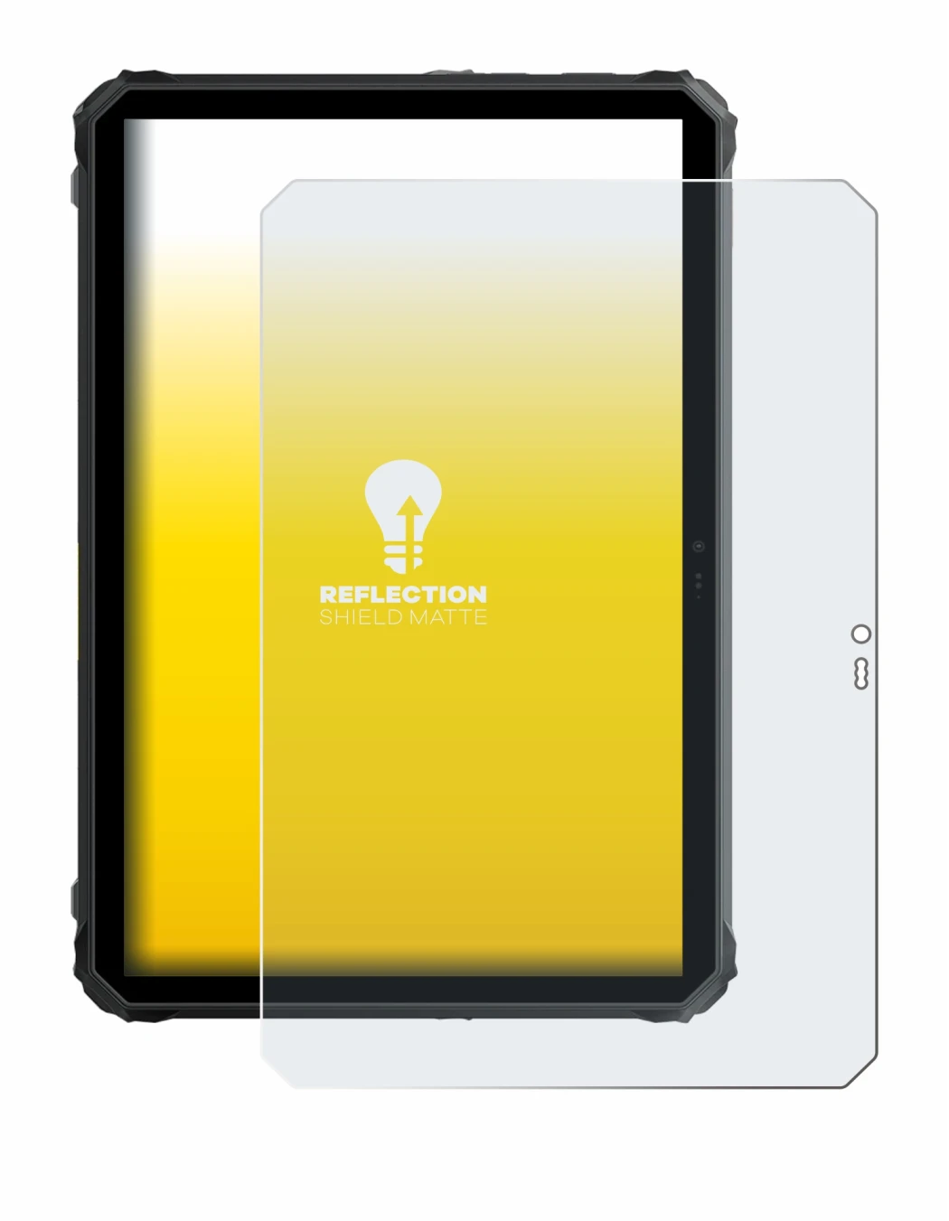 Immagine del dispositivo Blackview Active 7 con un'ampia varietà di protezioni per lo schermo.
