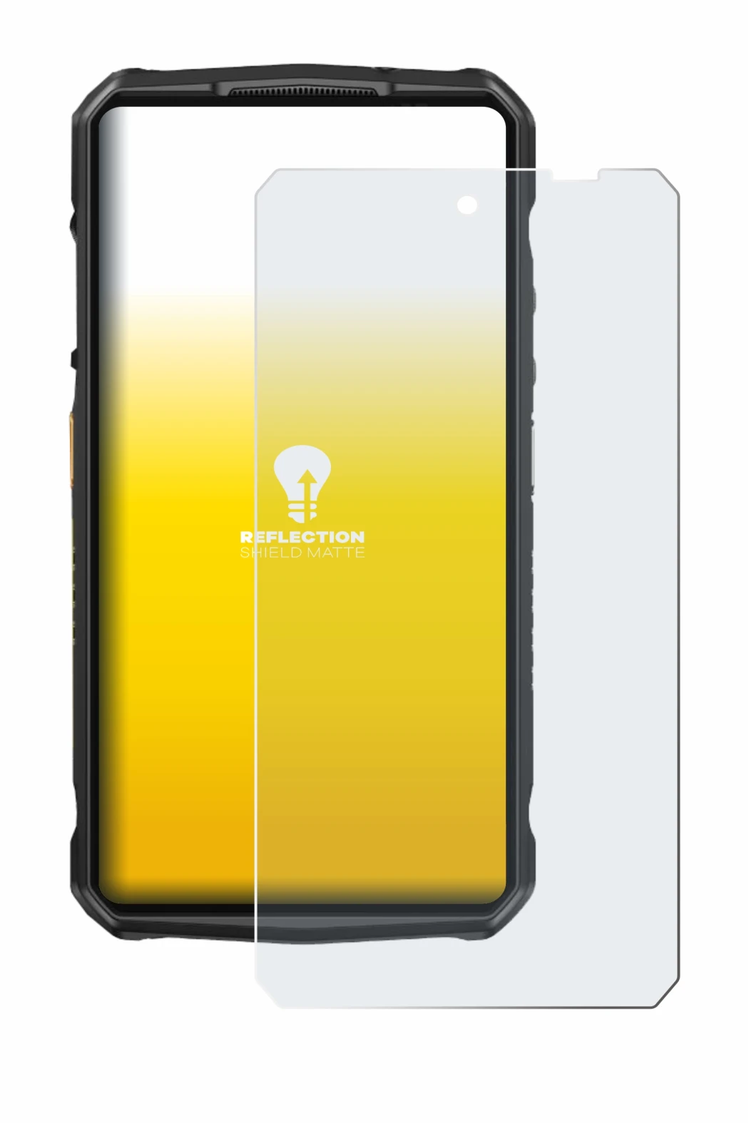 Immagine del dispositivo Ulefone 29 pro con un'ampia varietà di protezioni per lo schermo.
