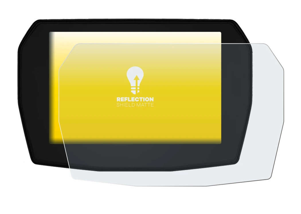 Immagine del dispositivo Ducati Multistrada V2 2025 con un'ampia varietà di protezioni per lo schermo.