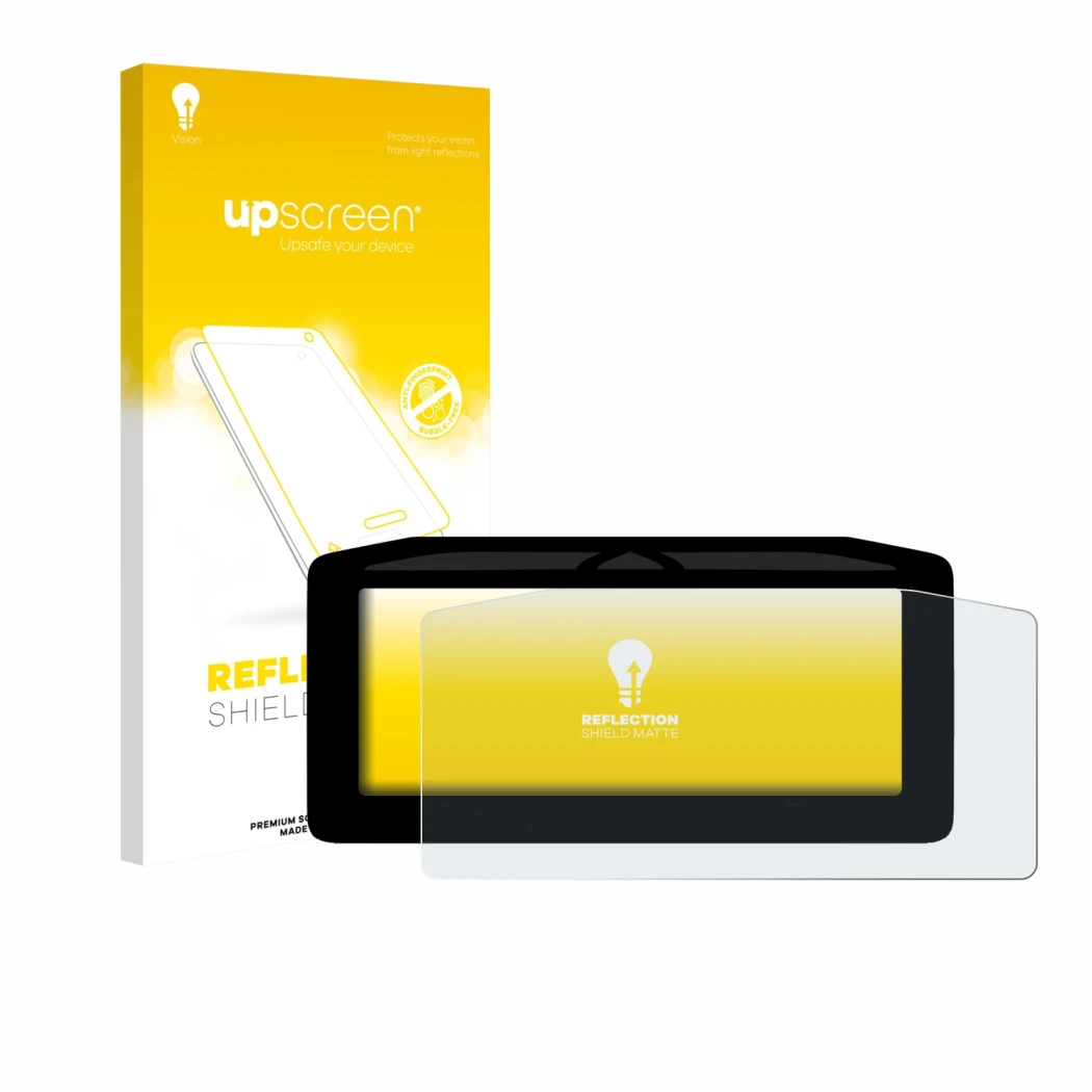 Parte frontale di una confezione del prodotto con il logo del marchio upscreen. Accanto è raffigurato il dispositivo Ducati St