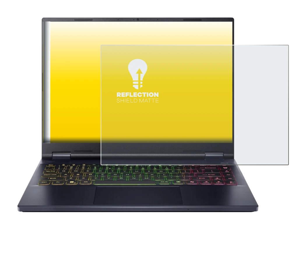 Immagine del dispositivo Acer Predator Helios Neo 14 AI con un'ampia varietà di protezioni per lo schermo.