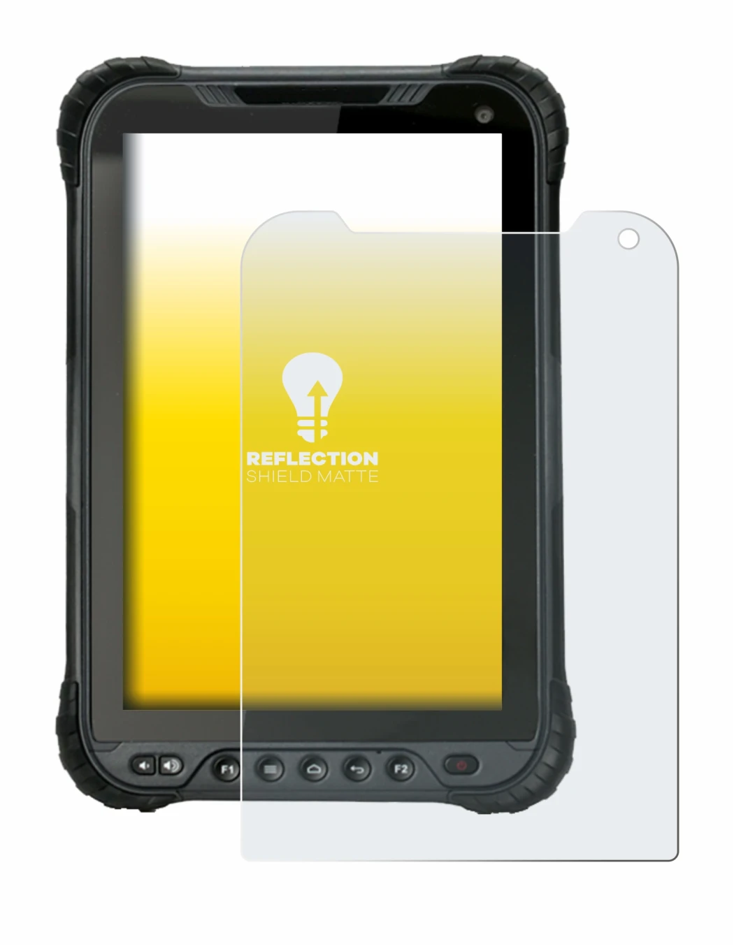 Immagine del dispositivo Unitech TB85 Plus con un'ampia varietà di protezioni per lo schermo.