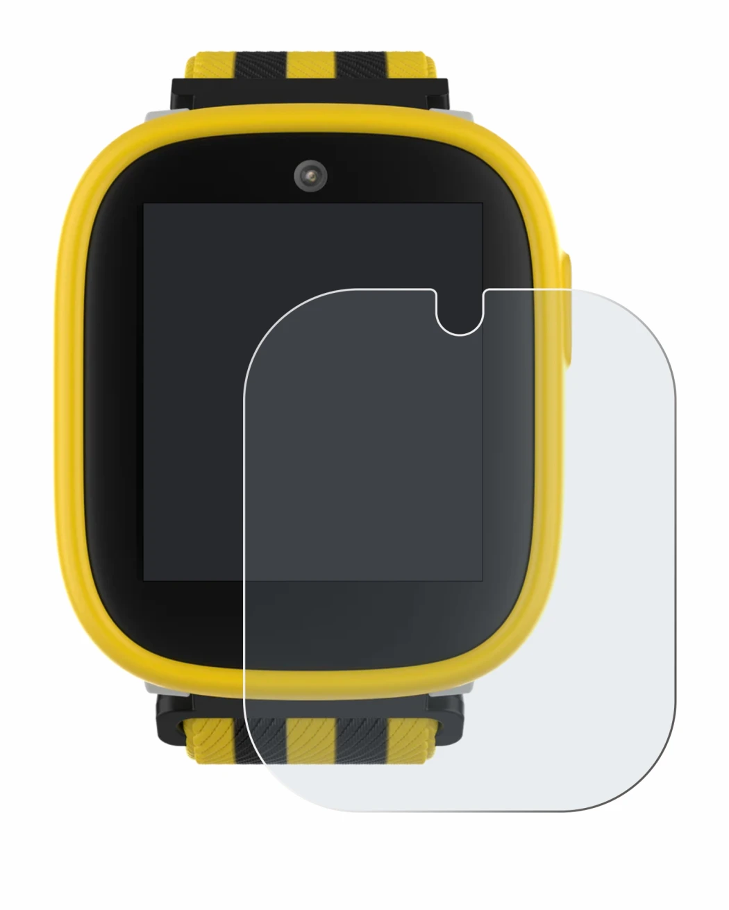 Immagine del dispositivo Xplora X6 Play BVB-Edition con un'ampia varietà di protezioni per lo schermo.