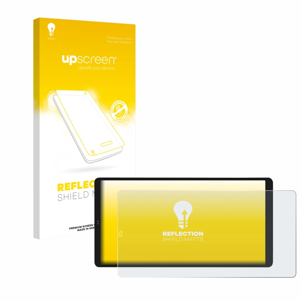 Parte frontale di una confezione del prodotto con il logo del marchio upscreen. Accanto è raffigurato il dispositivo Shelly Wa