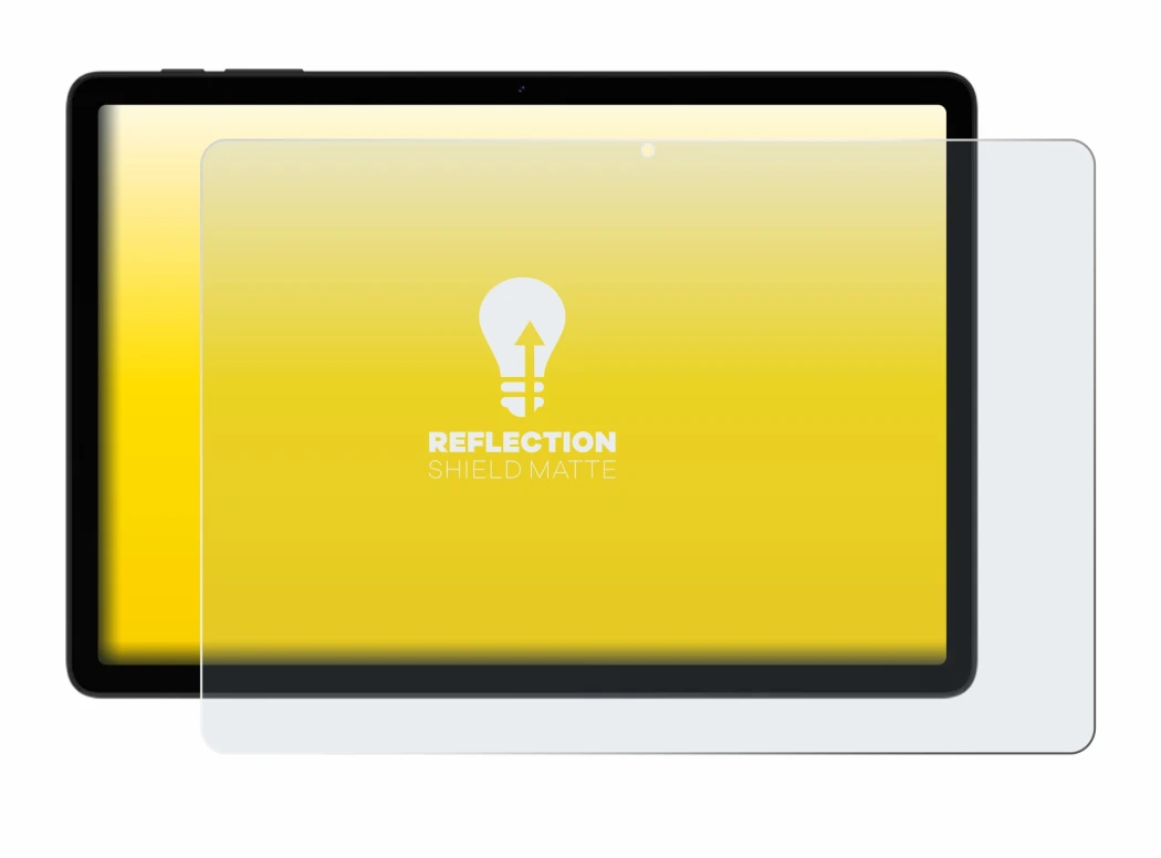 Immagine del dispositivo Doogee Tab A9+ con un'ampia varietà di protezioni per lo schermo.