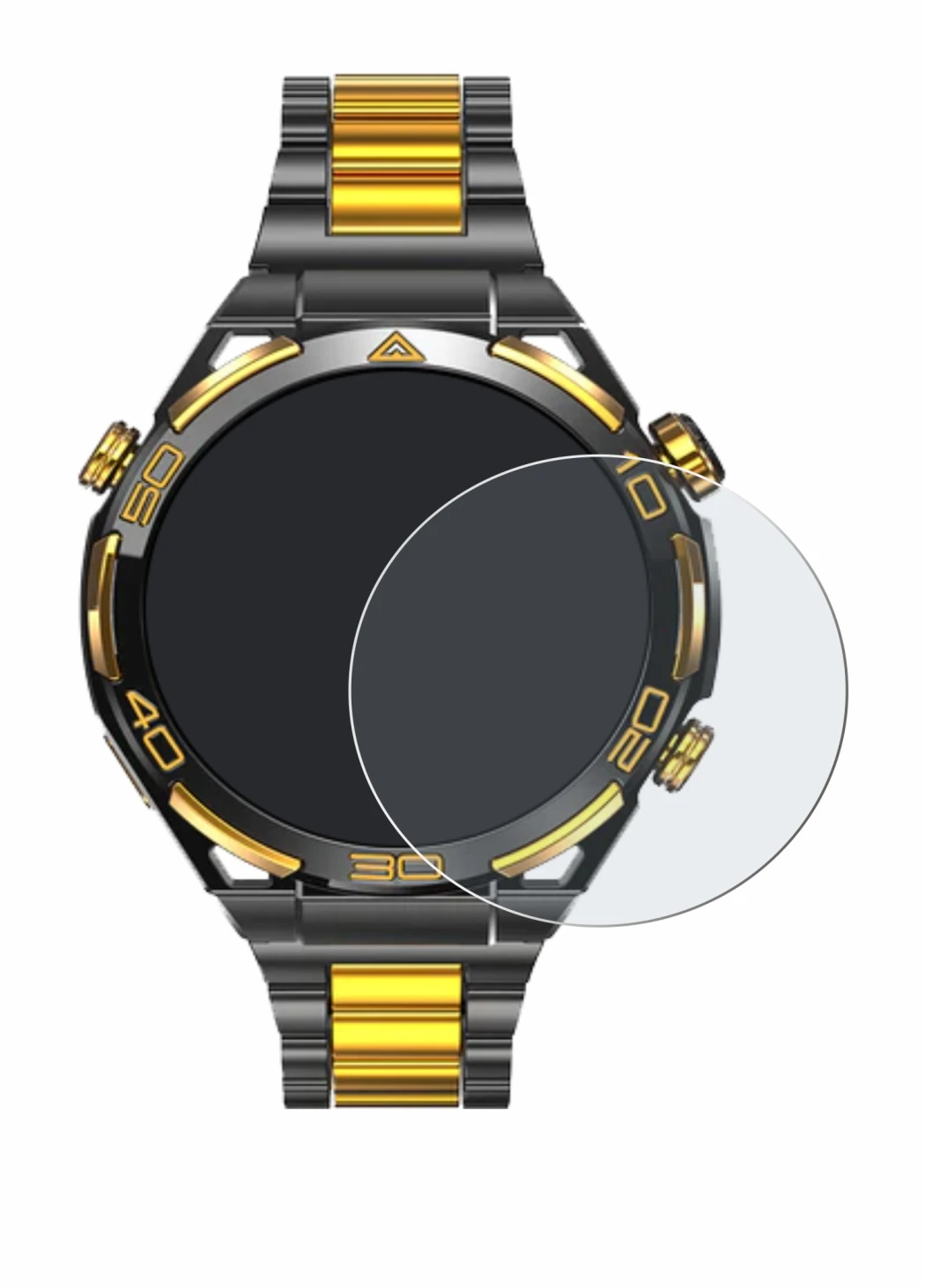 Immagine del dispositivo Blackview W90 Pro con un'ampia varietà di protezioni per lo schermo.