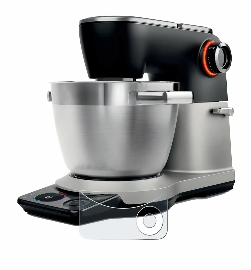 Immagine del dispositivo Bosch MUMS8Z con un'ampia varietà di protezioni per lo schermo.