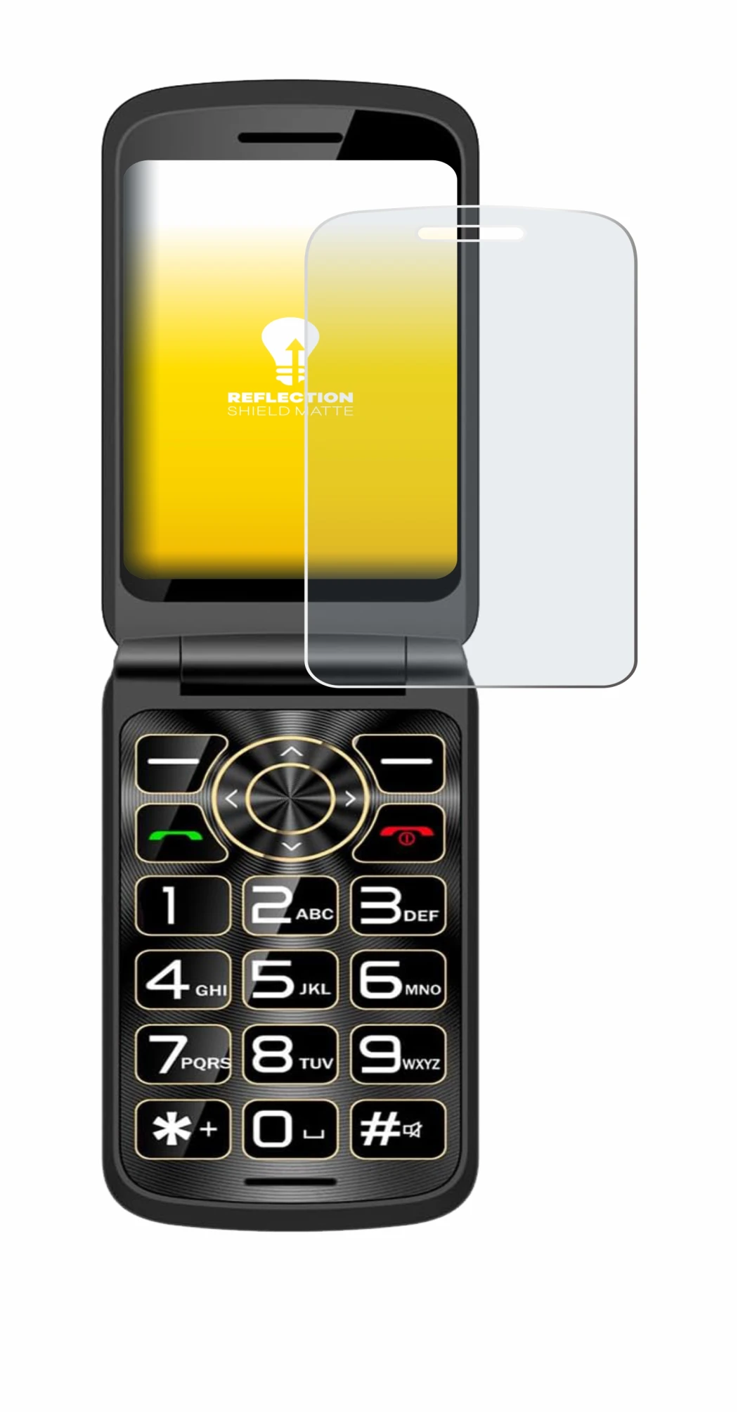 Immagine del dispositivo Guwet G739 con un'ampia varietà di protezioni per lo schermo.