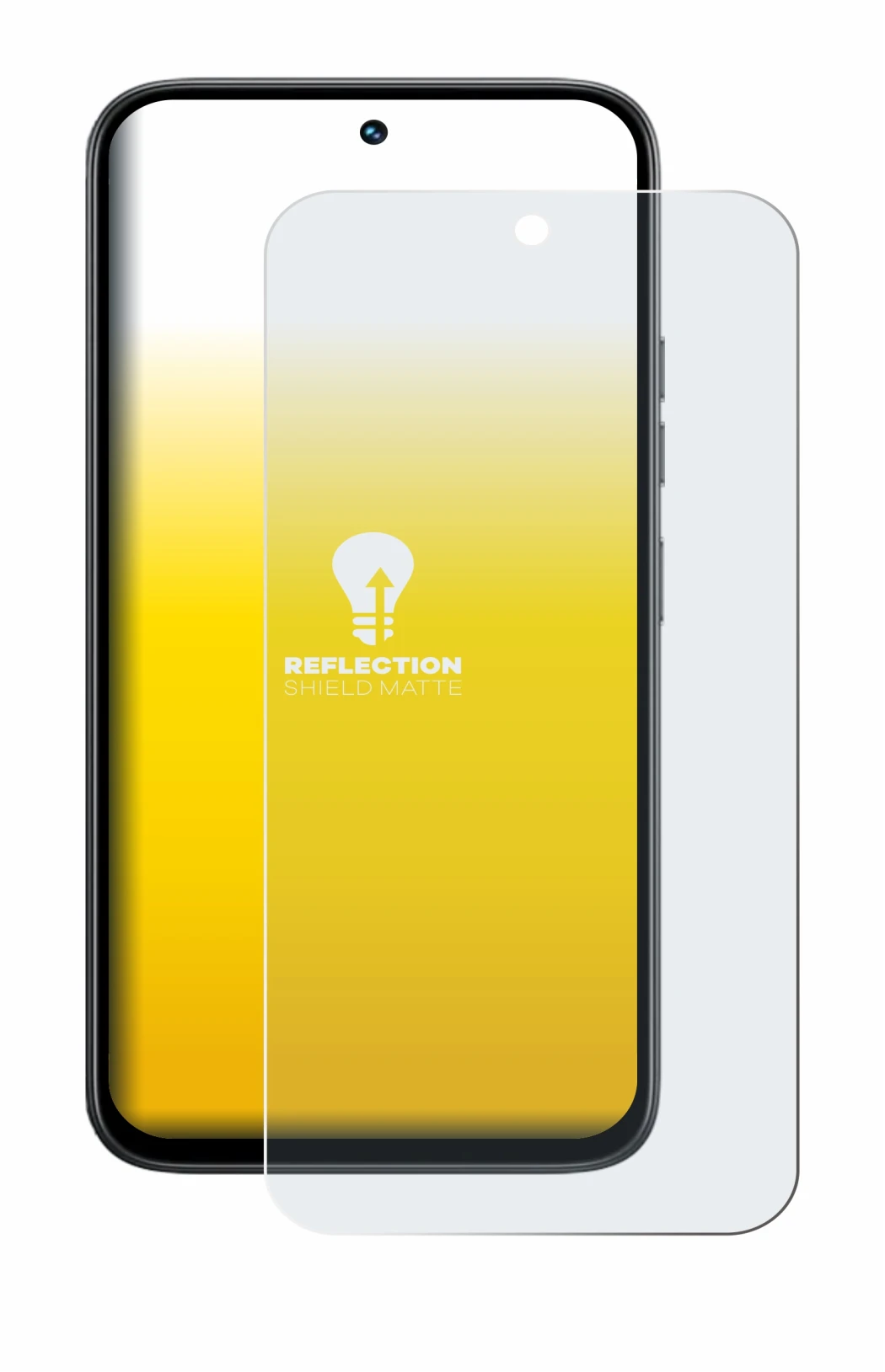 Immagine del dispositivo Tecno Spark 50 4G con un'ampia varietà di protezioni per lo schermo.