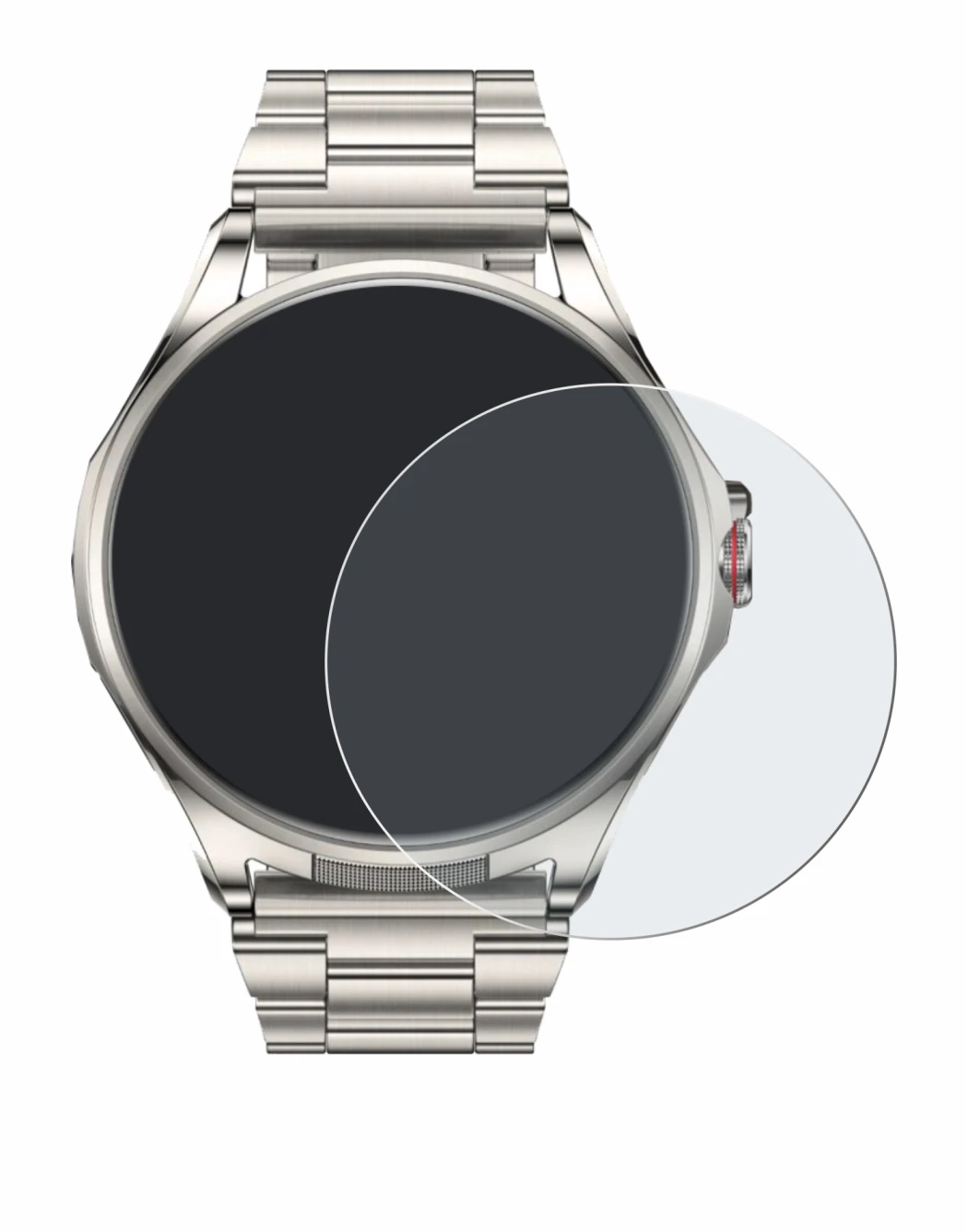 Immagine del dispositivo Huawei Watch Buds 2 con un'ampia varietà di protezioni per lo schermo.
