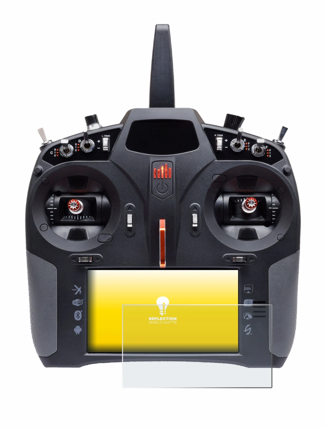 Immagine del dispositivo Spektrum iX14 Plus con un'ampia varietà di protezioni per lo schermo.