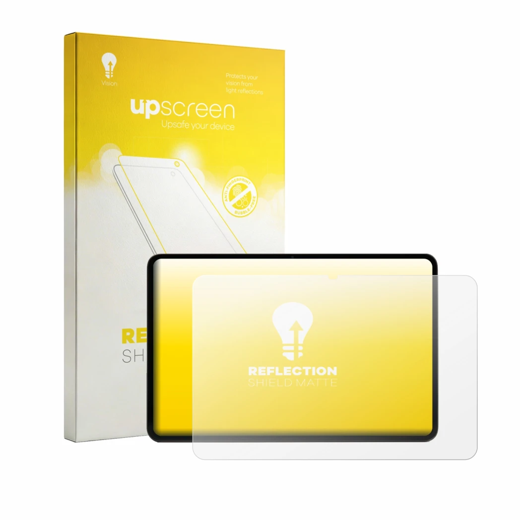 Parte frontale di una confezione del prodotto con il logo del marchio upscreen. Accanto è raffigurato il dispositivo RedMagic 