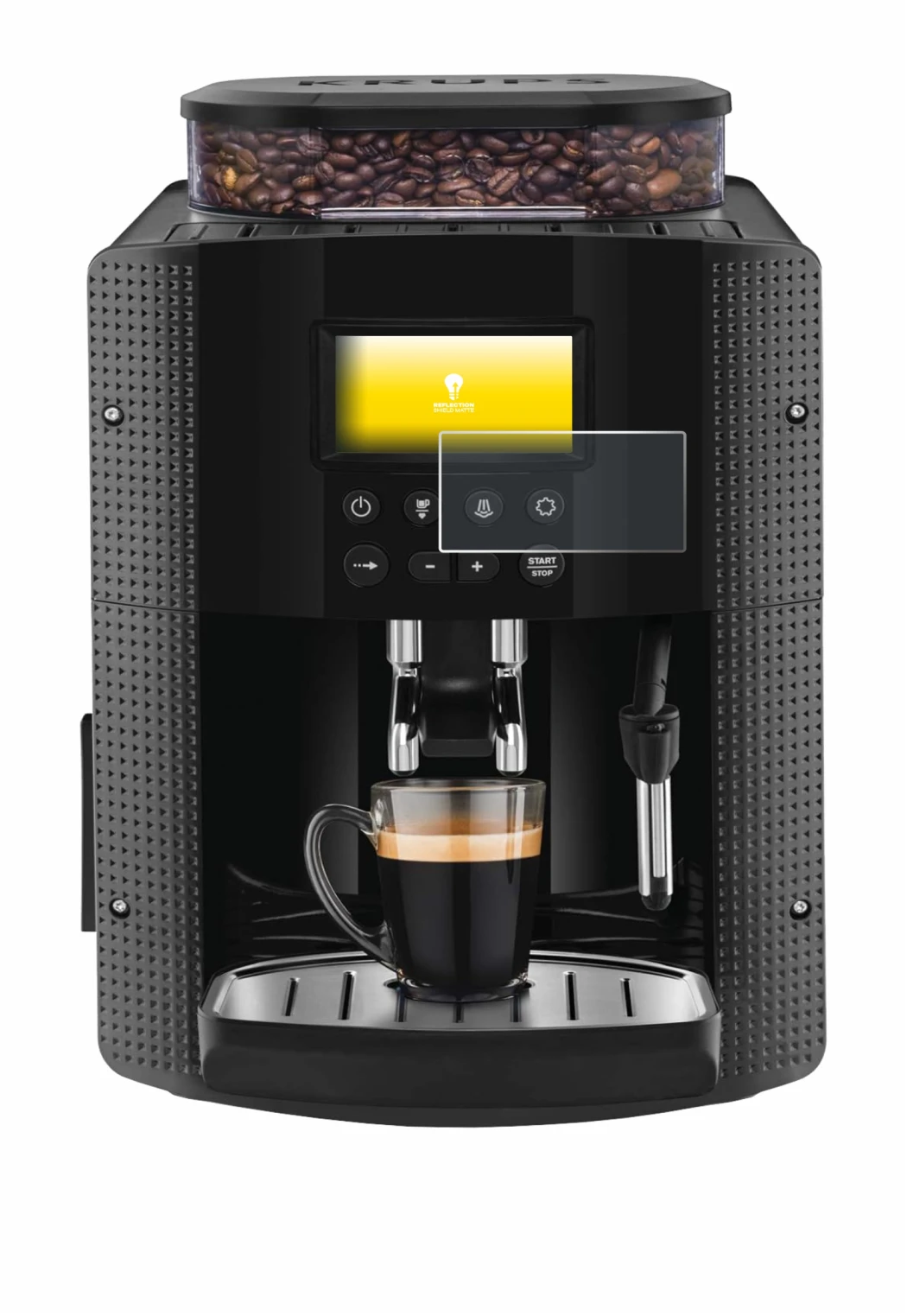 Immagine del dispositivo Krups Essential YY8135FD con un'ampia varietà di protezioni per lo schermo.