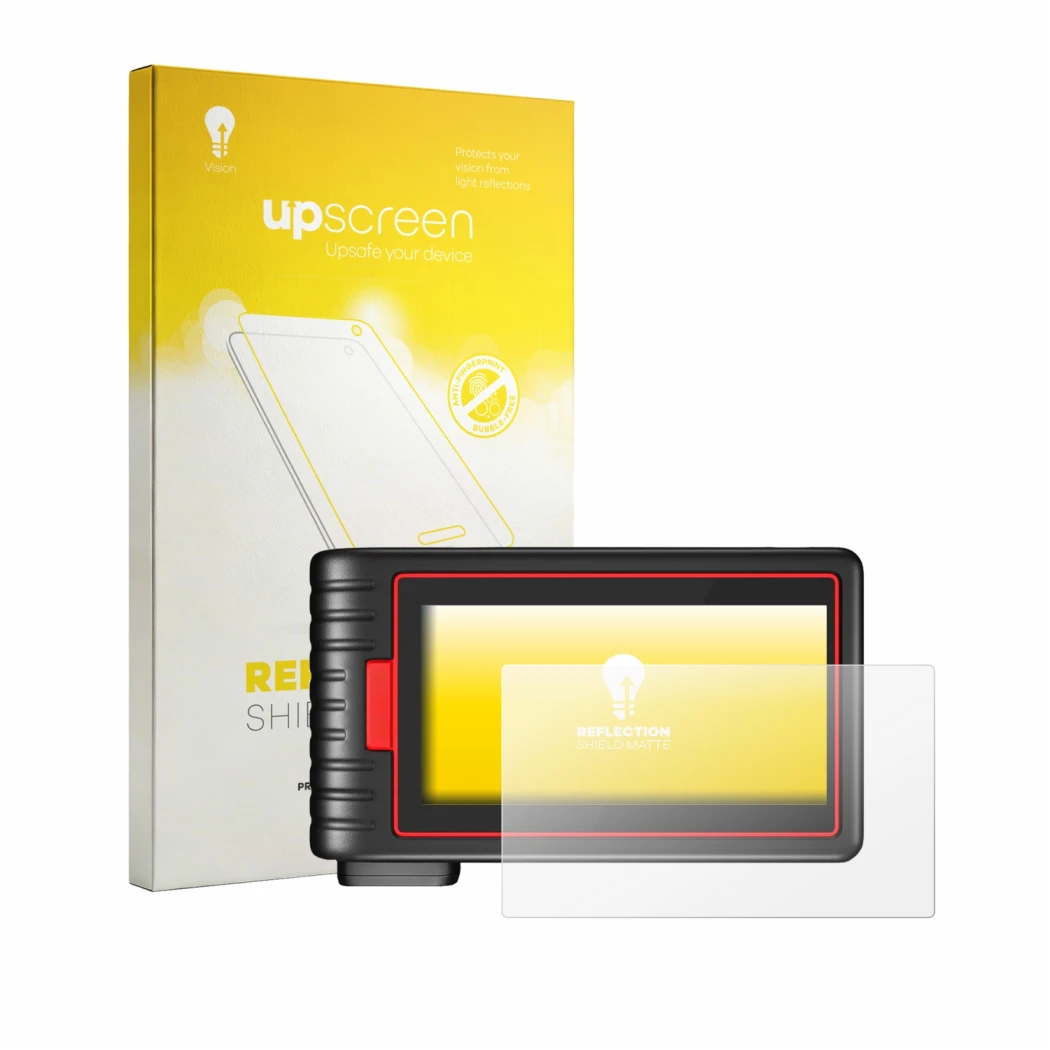 Parte frontale di una confezione del prodotto con il logo del marchio upscreen. Accanto è raffigurato il dispositivo KINGBOLEN