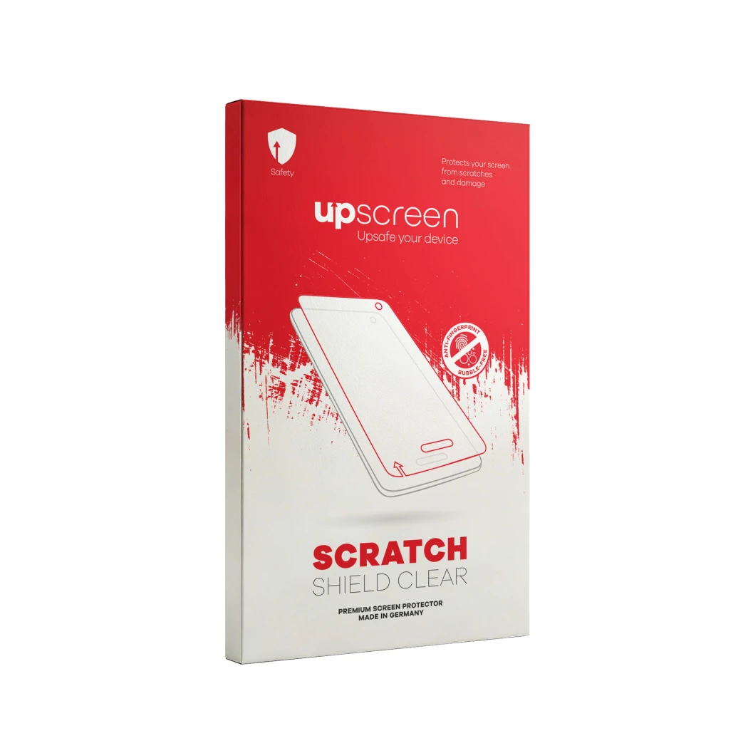 Parte frontale di una confezione del prodotto con il logo del marchio upscreen