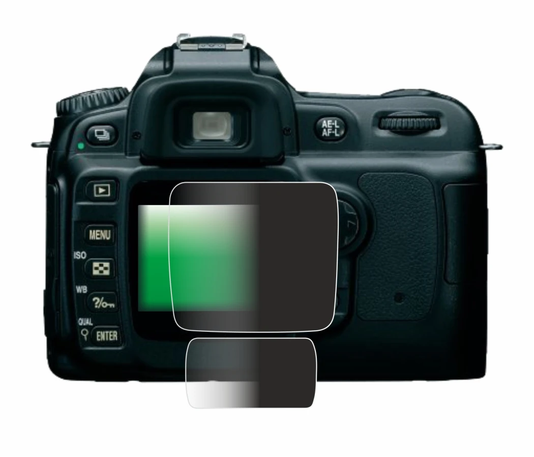 Immagine del dispositivo Nikon D50 con un'ampia varietà di protezioni per lo schermo.