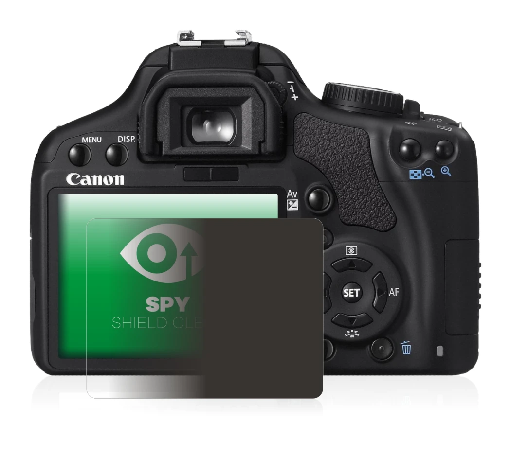 Immagine del dispositivo Canon EOS 450D con un'ampia varietà di protezioni per lo schermo.
