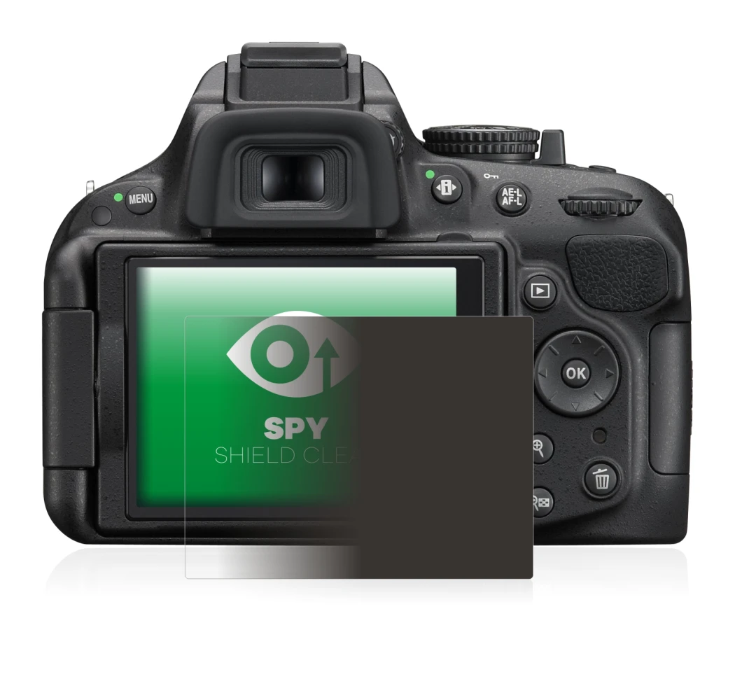 Immagine del dispositivo Nikon D5200 con un'ampia varietà di protezioni per lo schermo.