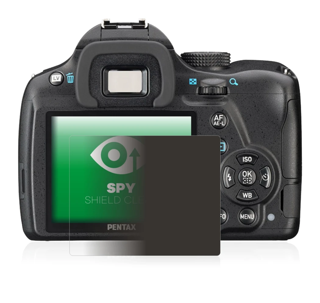 Immagine del dispositivo Pentax K-50 con un'ampia varietà di protezioni per lo schermo.