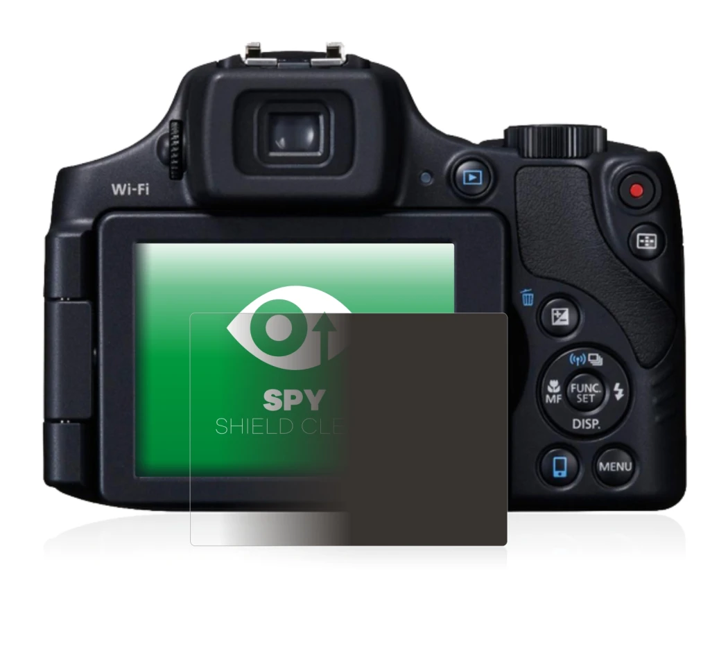 Immagine del dispositivo Canon PowerShot SX60 HS con un'ampia varietà di protezioni per lo schermo.