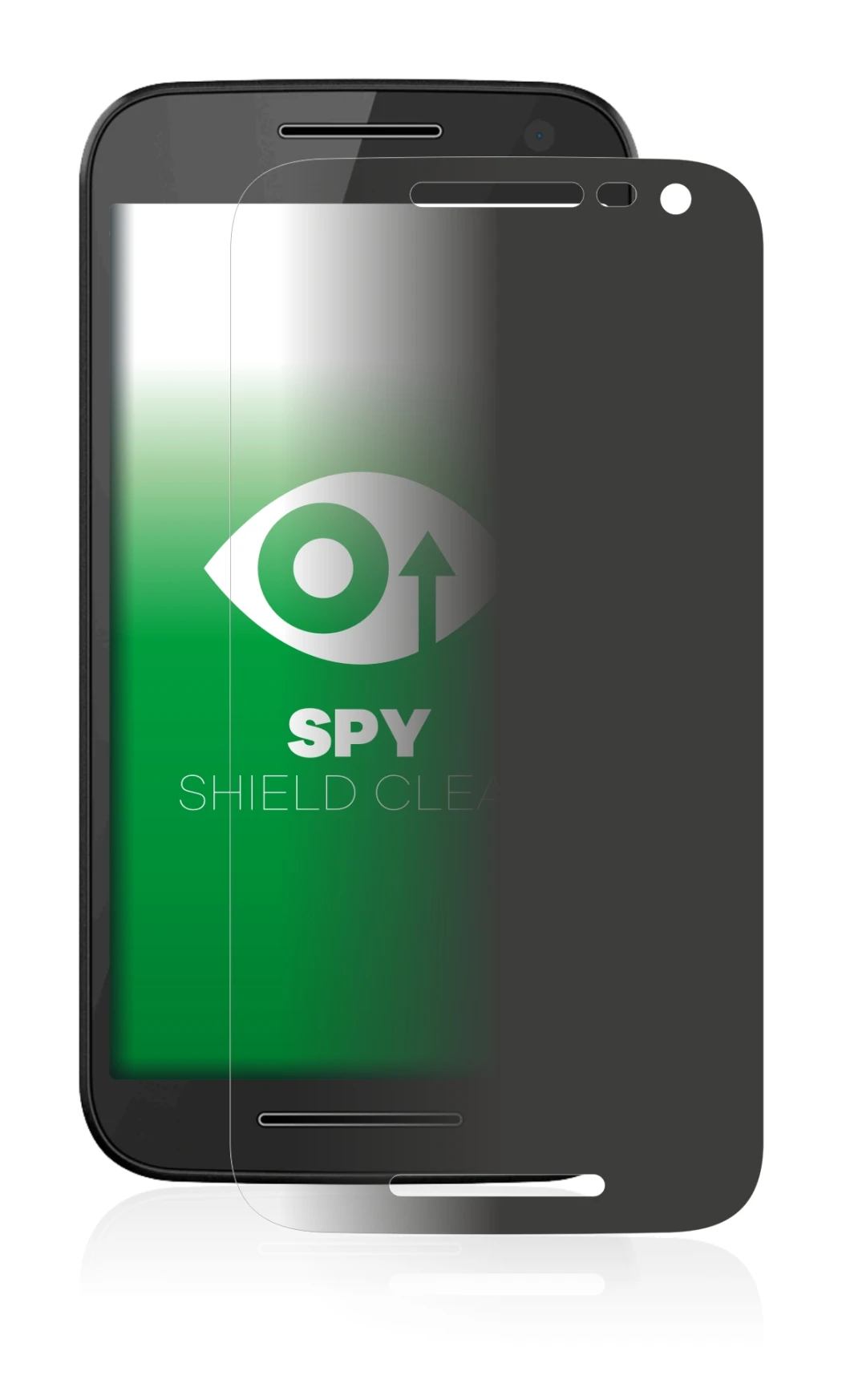 Immagine del dispositivo Motorola Moto G3 2015 con un'ampia varietà di protezioni per lo schermo.