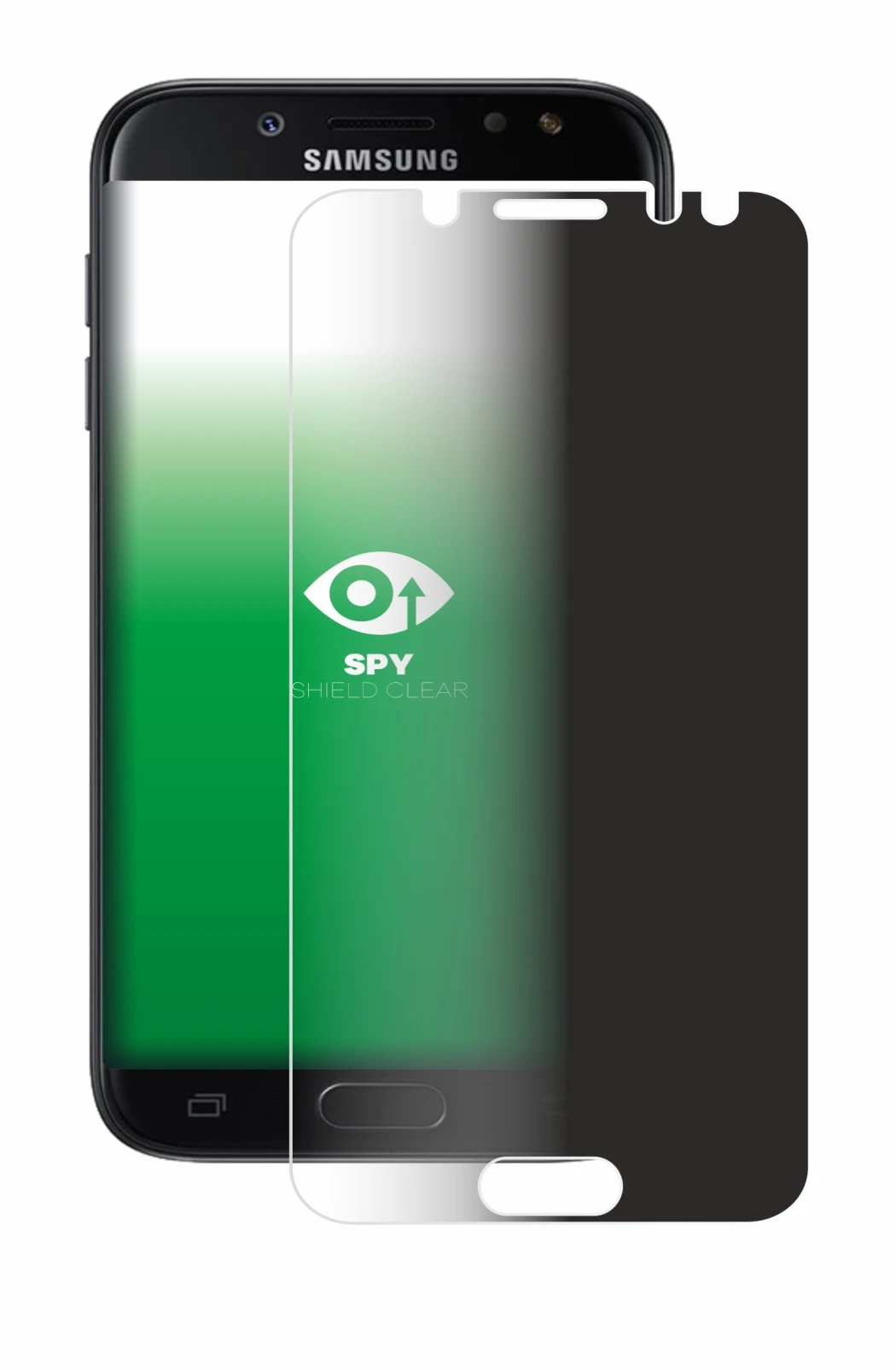 Immagine del dispositivo Samsung Galaxy J5 2017 con un'ampia varietà di protezioni per lo schermo.