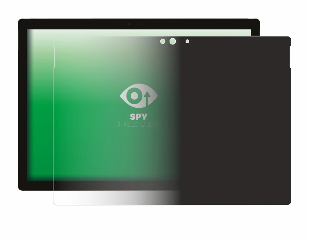 Immagine del dispositivo Microsoft Surface Pro 5 2017 con un'ampia varietà di protezioni per lo schermo.