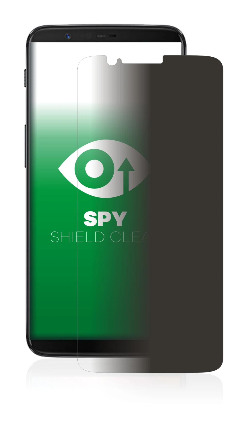 Immagine del dispositivo OnePlus 5T con un'ampia varietà di protezioni per lo schermo.