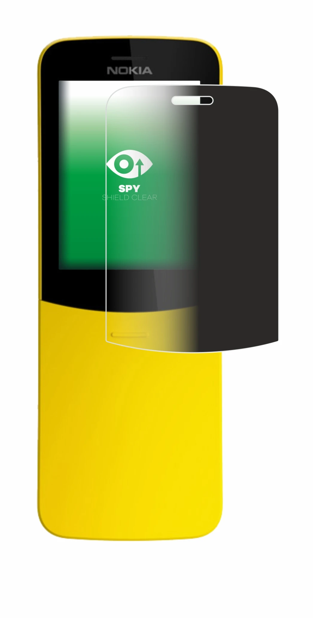 Immagine del dispositivo Nokia 8110 con un'ampia varietà di protezioni per lo schermo.