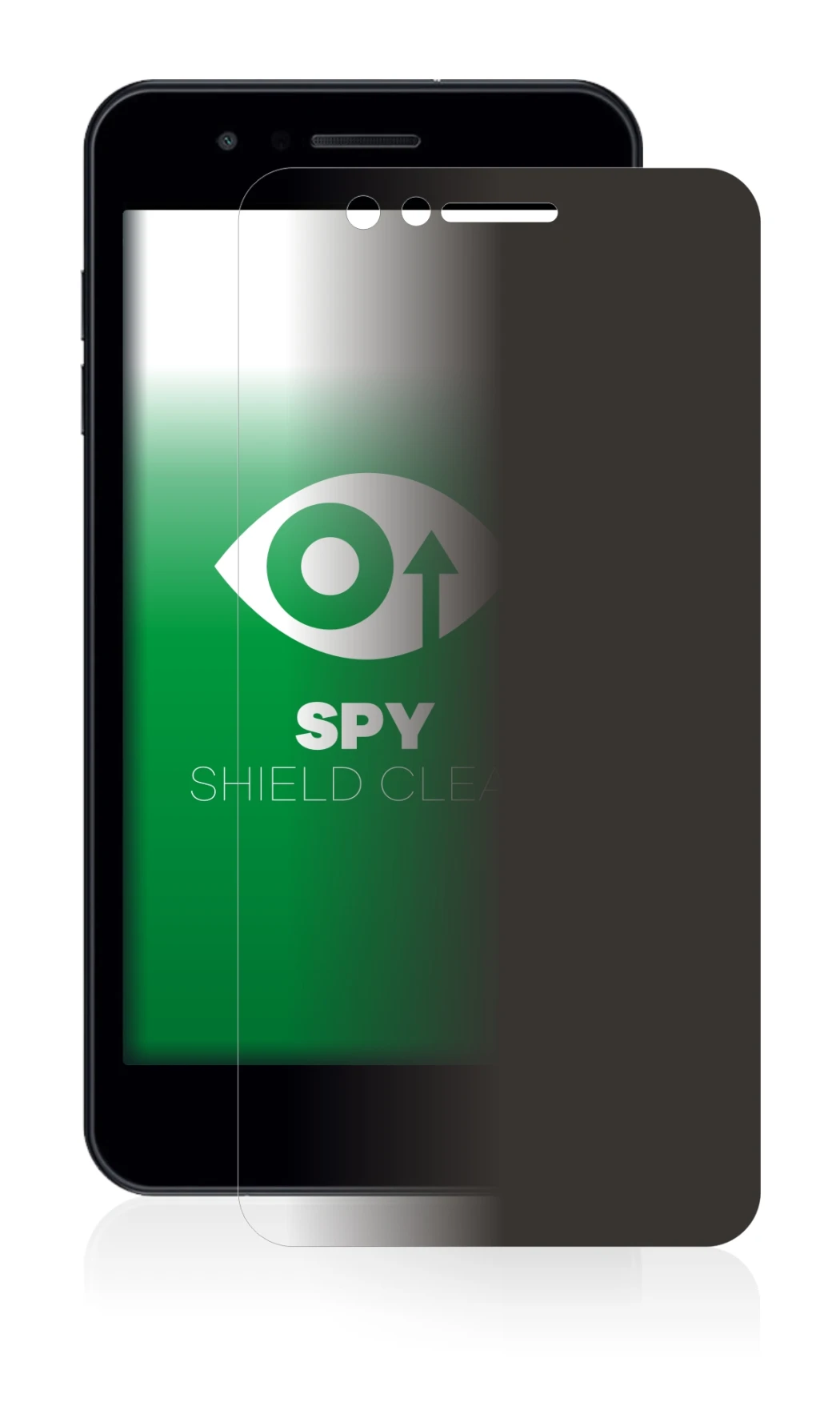 Immagine del dispositivo LG K9 con un'ampia varietà di protezioni per lo schermo.