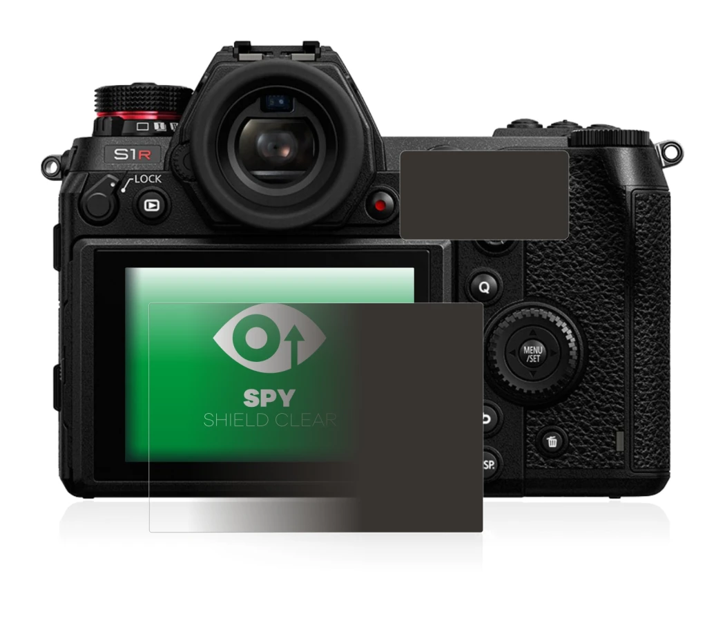 Immagine del dispositivo Panasonic Lumix DC-S1R con un'ampia varietà di protezioni per lo schermo.